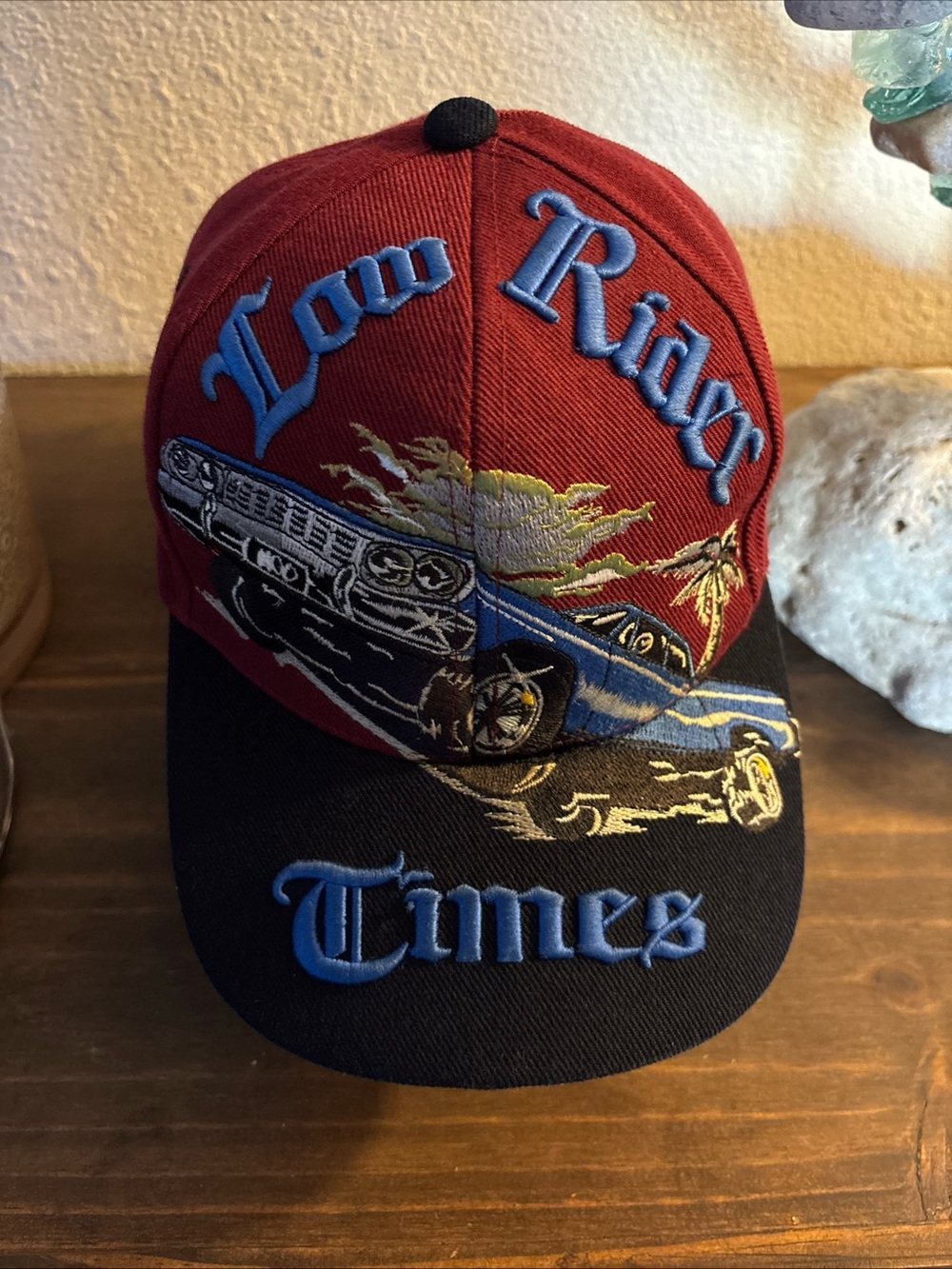 Vintage Low Rider Times embroidered wool SnapBack hat